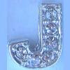"J" Rhinestone Charm